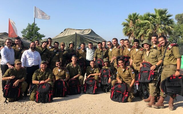 Ultra-Orthodox soldiers from the Hetz (Arrow) Company of the IDF's Paratrooper Brigade. (Courtesy of the Israel Defense Forces)