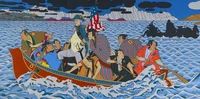 Image showing Shimomura Crossing the Delawareby artist Roger Shimomura.