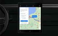 Still image of Google Maps built into an electric vehicle