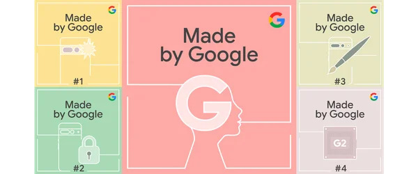 An illustration of a head with a G and the title 'Made by Google'