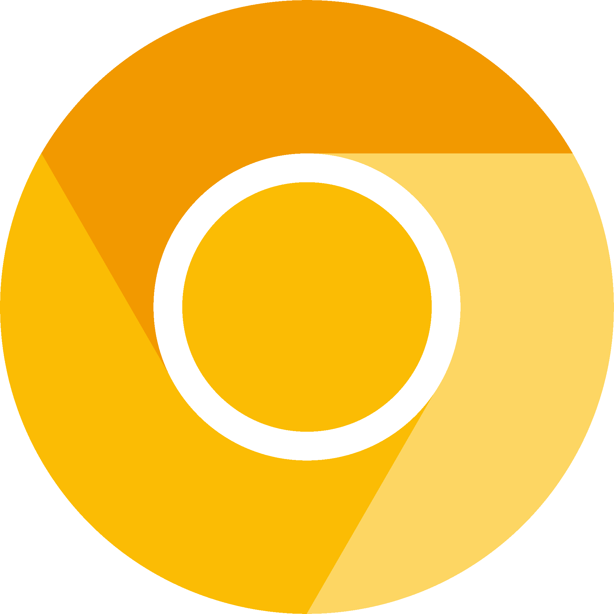 Chrome Canary 版的徽标。