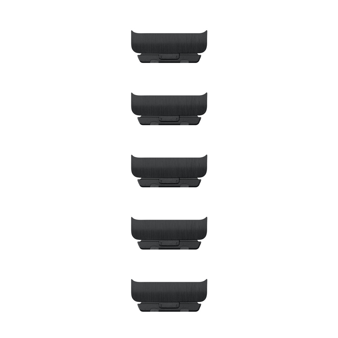 Il kit per bracciale a maglie nero da 42 mm include maglie supplementari in acciaio inossidabile per polsi che superano i 205 mm.