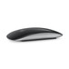 Musta Magic Mouse, jossa näkyy sen kaareva muotoilu ja Multi-Touch-pinta.
