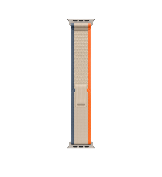 Trail Loop Armband in Orange und Beige, weiches Nylongewebe mit Verschluss mit Zuglasche