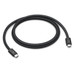 Thunderbolt 4 Pro-kabel (1 meter) med flettet design i svart som sørger for at kabelen ikke floker seg, og kan overføre data opptil 40 gigabyte per sekund.