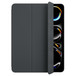 Fekete iPad Pro Smart Folio, melynek vissza van hajtva az egyik panele, láthatóvá téve az iPad kijelzőjét