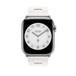 Cinturino Simple Tour Kilim color Blanc (bianco); è visibile anche il quadrante di Apple Watch.