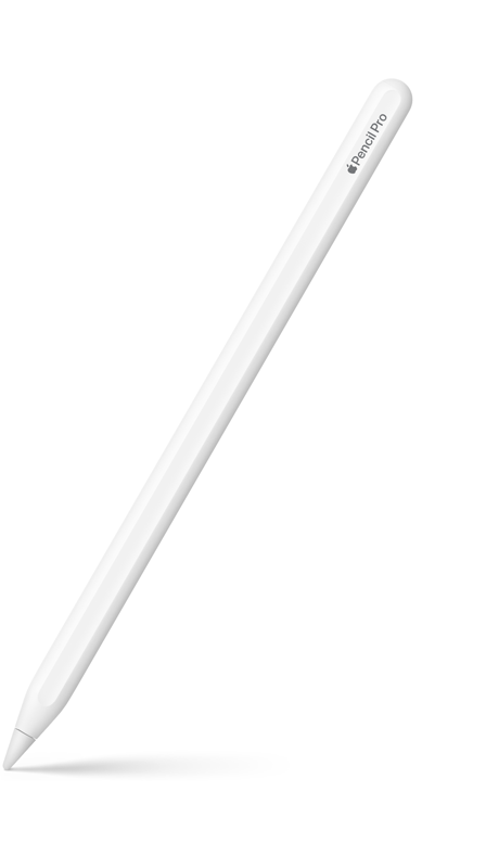 Apple Pencil Pro, wit, inscriptie met de tekst Apple Pencil Pro, met een Apple logo op de plaats van het woord Apple