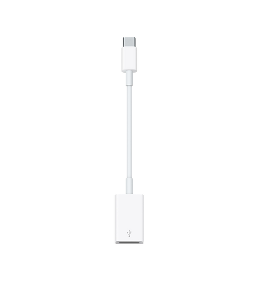 Com o adaptador de USB-C para USB, você conecta aparelhos com iOS e acessórios USB padrão a um Mac com porta USB-C ou Thunderbolt 3 (USB-C).