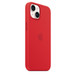 Angled front view of an iPhone 14 Silicone Case with iPhone 14.