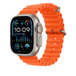 Orange Ocean Band features a corrosion-resistant titanium buckle and adjustable loop to keep the strap secure in the water