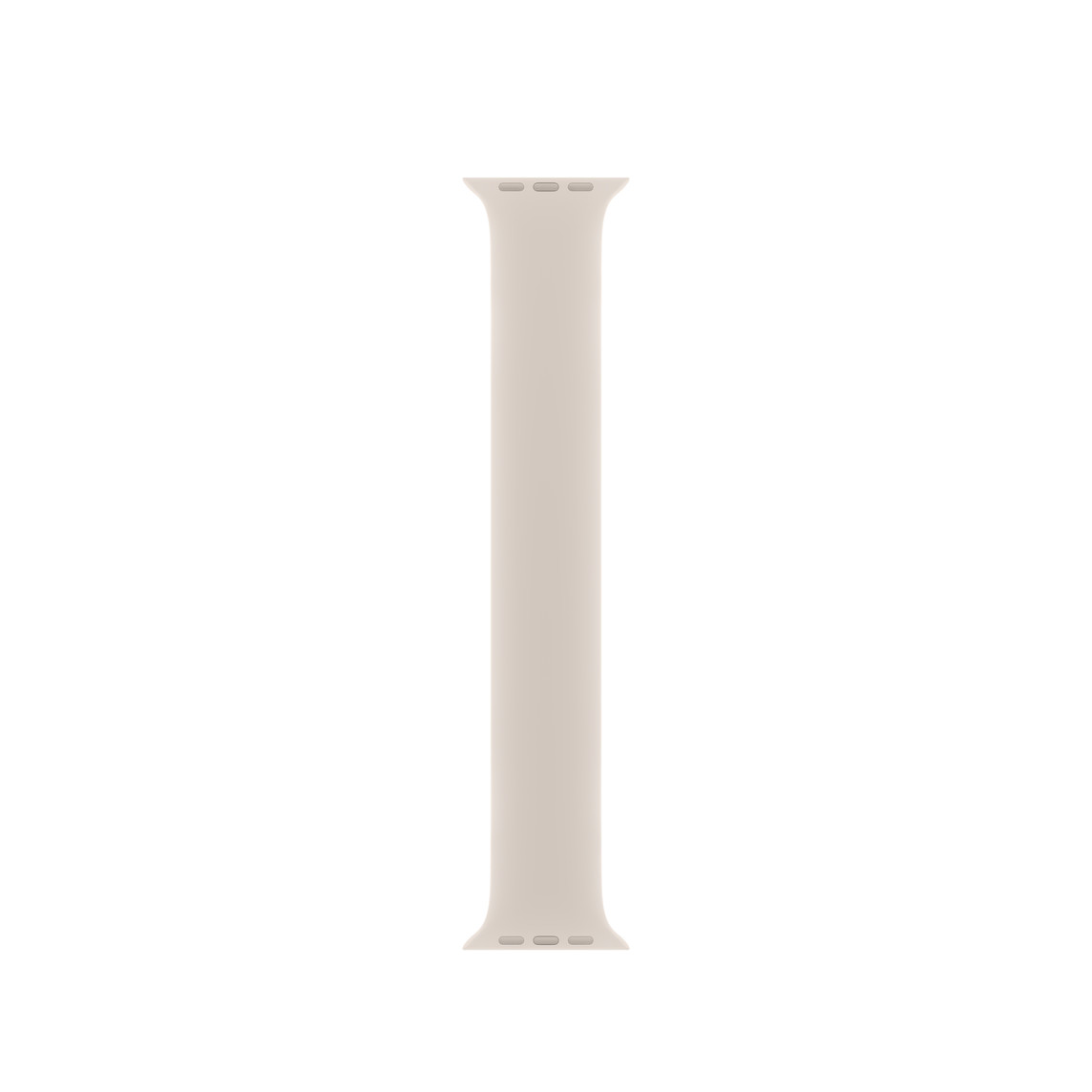 Correa uniloop blanco estelar, hecha de goma de silicón suave sin hebillas ni cierres
