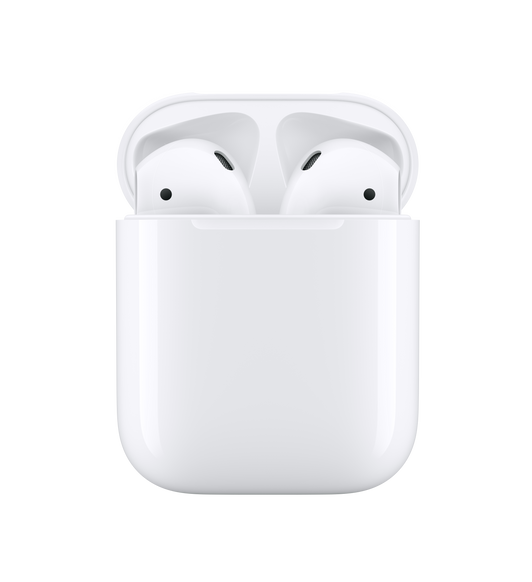 Front view of AirPods (2nd generation) in an open Charging Case.