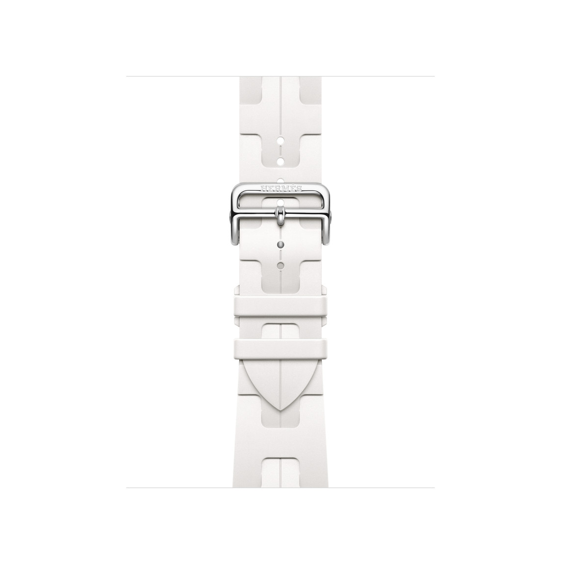Bracelet Kilim simple tour blanc, tissu et boucle en acier inoxydable argent.