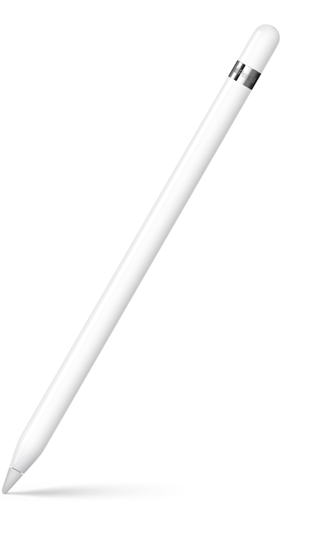 ホワイトのApple Pencil（第1世代）。ペン尻のキャップは取り外すことができる