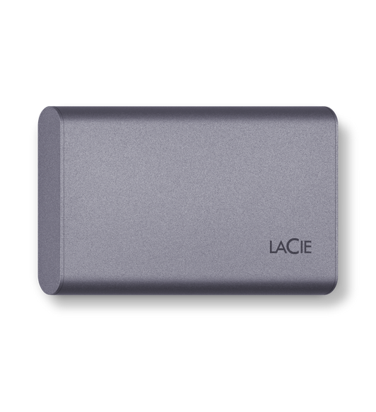 ไดรฟ์ ๊USB-C รุ่น Mobile SSD Secure ขนาด 500 กิกะไบต์ของ LaCie ให้การถ่ายโอนไฟล์ด้วยความเร็วสูงและเปิดใช้งานฮาร์ดแวร์ด้วยการเข้ารหัส