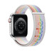 สายแบบ Sport Loop แสดงให้เห็นเซ็นเซอร์ด้านสุขภาพและพื้นที่การชาร์จที่อยู่ด้านหลังของ Apple Watch
