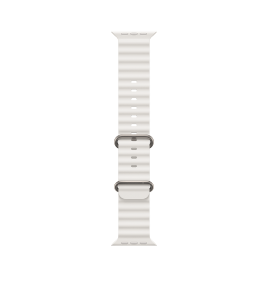 白色海洋錶帶，管形模造高效能 fluoroelastomer 上設有鈦金屬錶扣