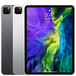 11-inch iPad Pro devices, back exterior, Pro camera system in space grey and silver, front exterior, all-screen design, black display bezel