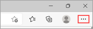 Image montrant le menu Paramètres et plus dans Microsoft Edge.
