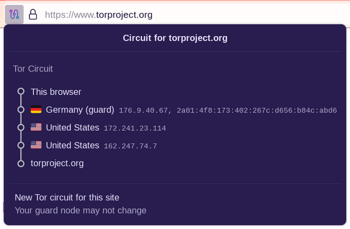 Tor 회로 재구성