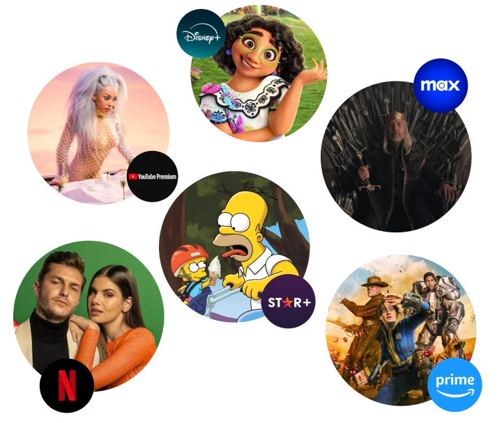 Streamings inclusos no TIM Black Família YouTube Premium, Disney Plus, Netflix, Max, Star Plus