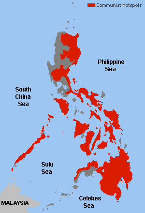 File:Communist hotspots in the Philippines.png