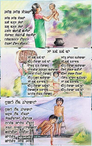 File:Illustrations of traditional Meitei songs - Ting Ting Chaoro, Ho Ima Ima O & Nungsaa Leima Thoraklo.jpg