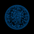 VMD visualization of a 1-billion-atom aerosolized SARS-CoV-2 virion.