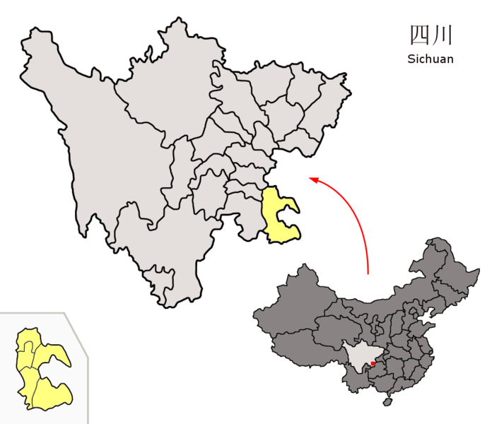 File:Location of Luzhou Prefecture within Sichuan (China).png