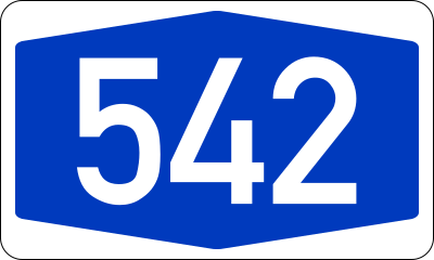 File:Bundesautobahn 542 number.svg