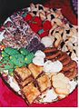 Traditional American Christmas cookie tray