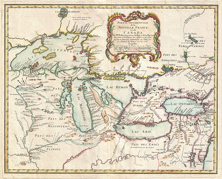 File:1755 Bellin Map of the Great Lakes - Geographicus - GreatLakes-bellin-1755.jpg