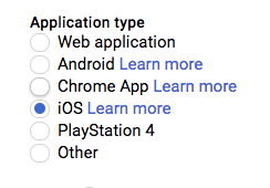 application type