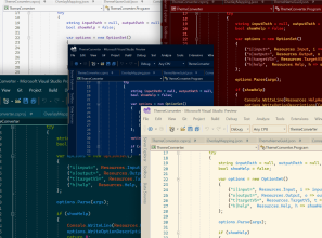 Snímek obrazovky balíčku motivů Visual Studio