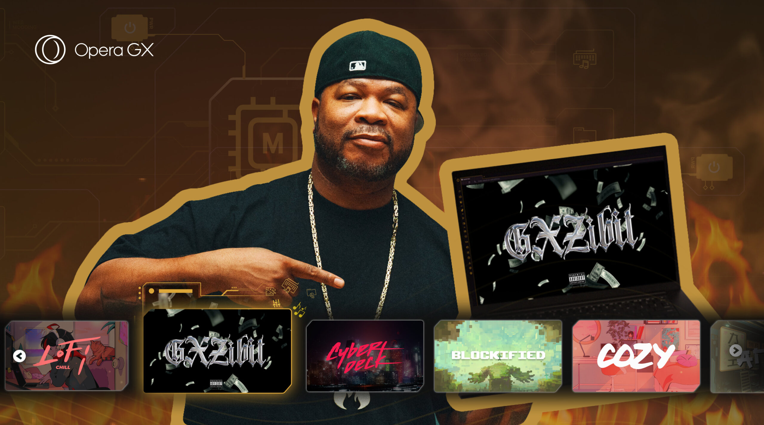 Rapper and TV show host Xzibit featuring his pimped browser.
