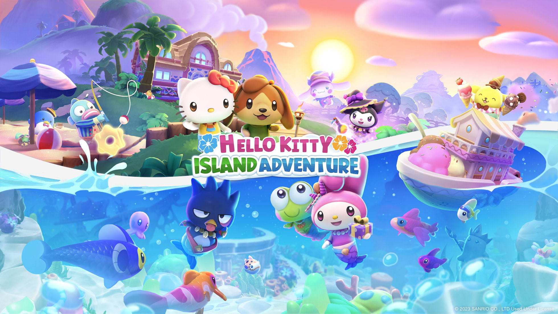 Apple Arcadeの「Hello Kitty Island Adventure」。