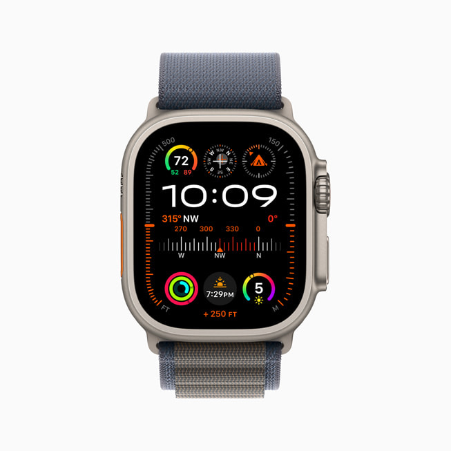 Apple Watch Ultra 2 顯示 Modular Ultra 錶面。