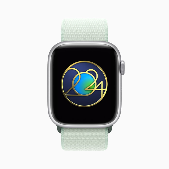 Speciální limitovaná trofej na hodinkách Apple Watch Series 8, kterou bude možné získat na Den Země