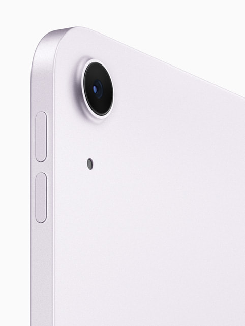 صورة مقربة للكاميرات والأزرار الجانبية في موديل iPad Air الجديد.