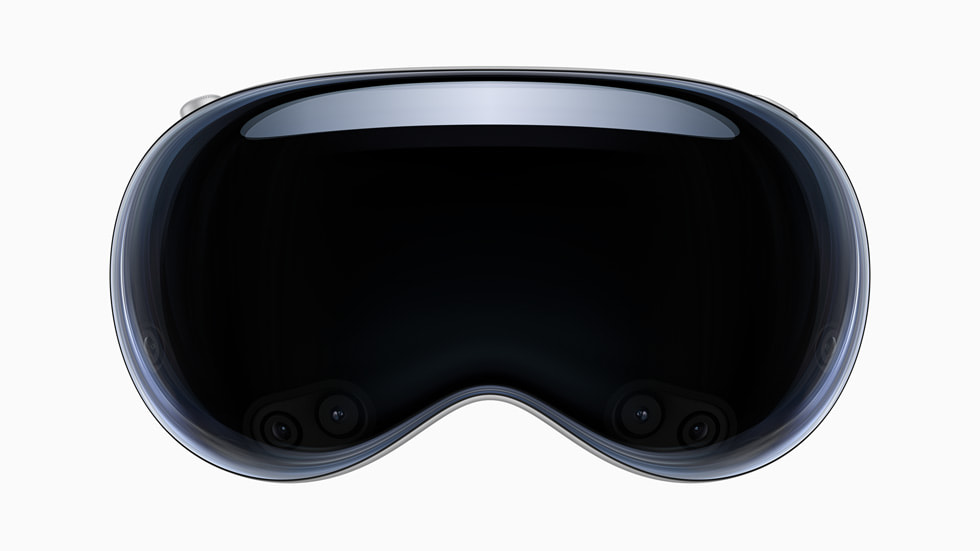Ilustracja przedstawiająca nowe urządzenia Apple Vision Pro.