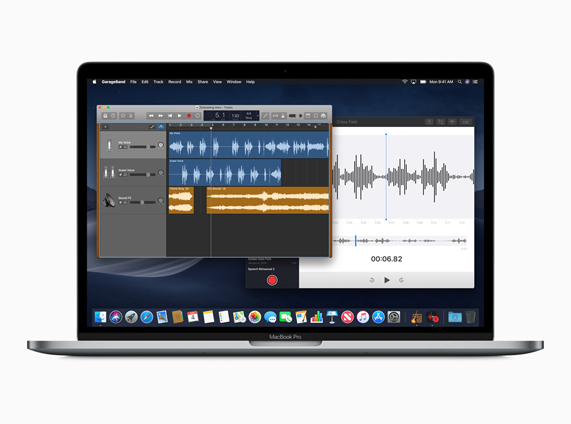 صورة لأداة مذكرات الصوت الجديدة من Apple على سطح المكتب