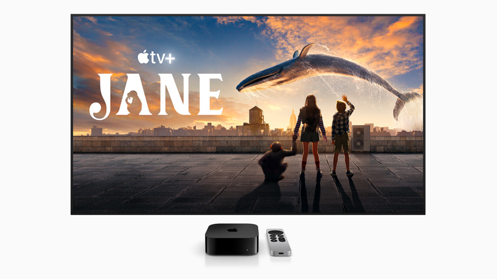 Image de la série Apple Original Jane avec une Apple TV.