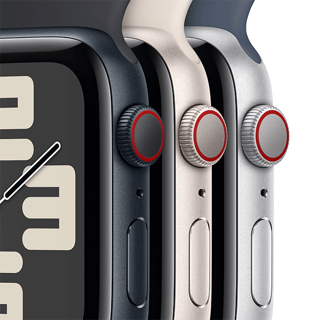 Apple Watch SE 2nd Gen (2022) - 44mm - Starlight Aluminum Starlight Sport S-M  (Product view 4)