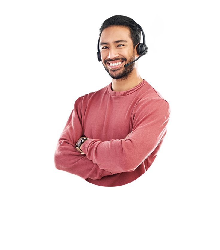 Man in a headset