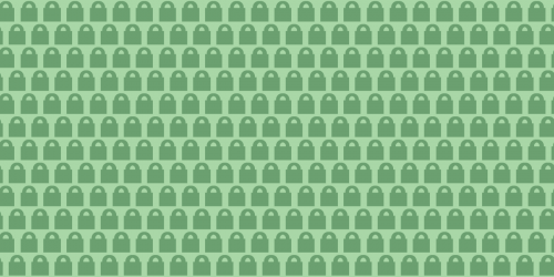 A pattern of many green locks.