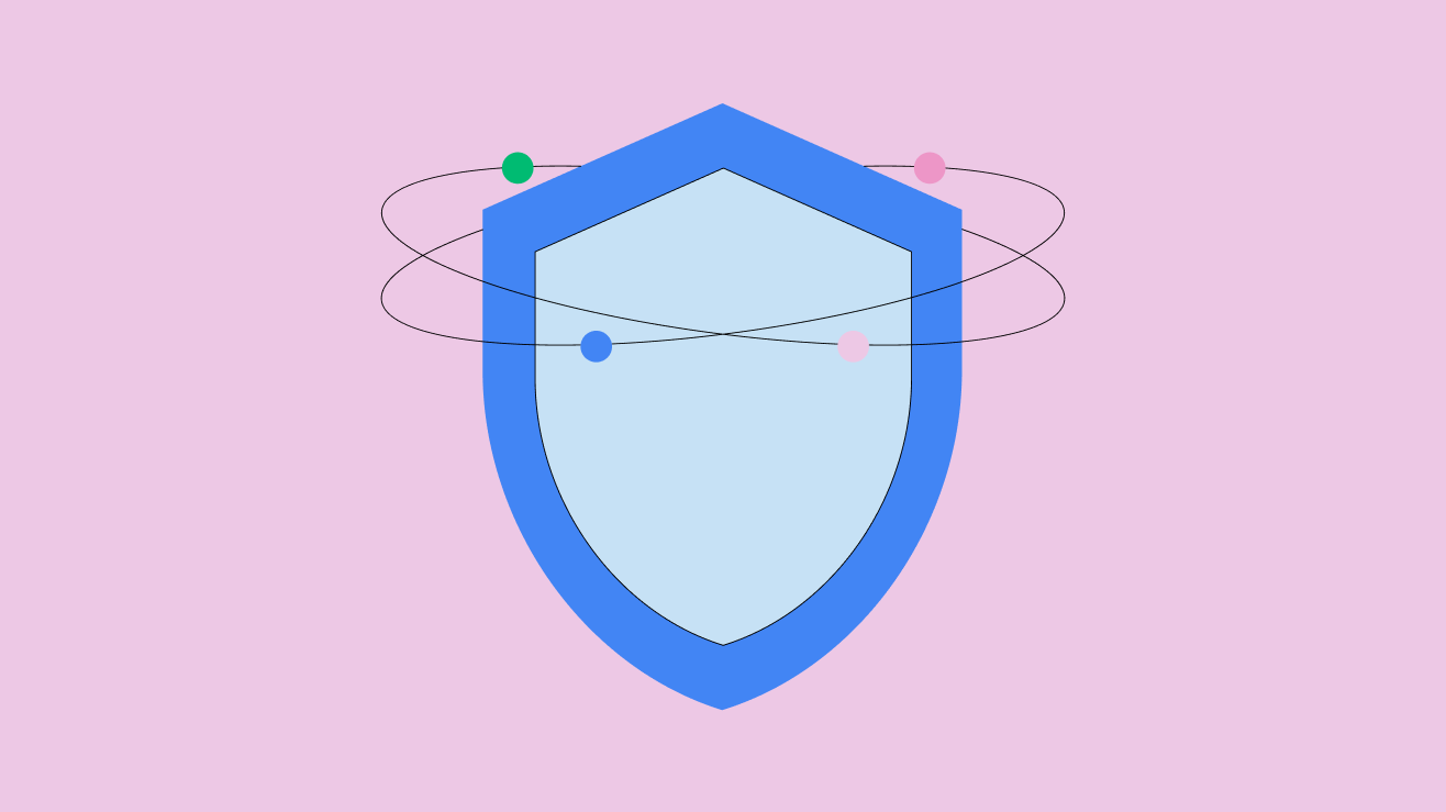 Illustration eines Schutzschildes, der neue Datenschutzstandards für das Internet darstellt