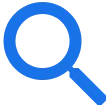 Blue magnifying glass