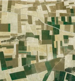 Imagen aérea de una tierra de cultivo en la provincia de Gaziantep, Turquía.