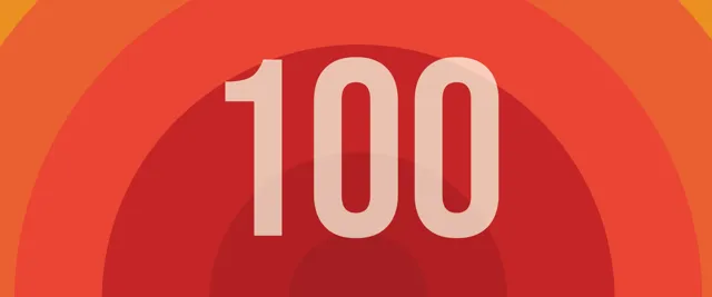 Animación con un fondo en degradé rojo en la que se superponen números que van en aumento hasta el 116